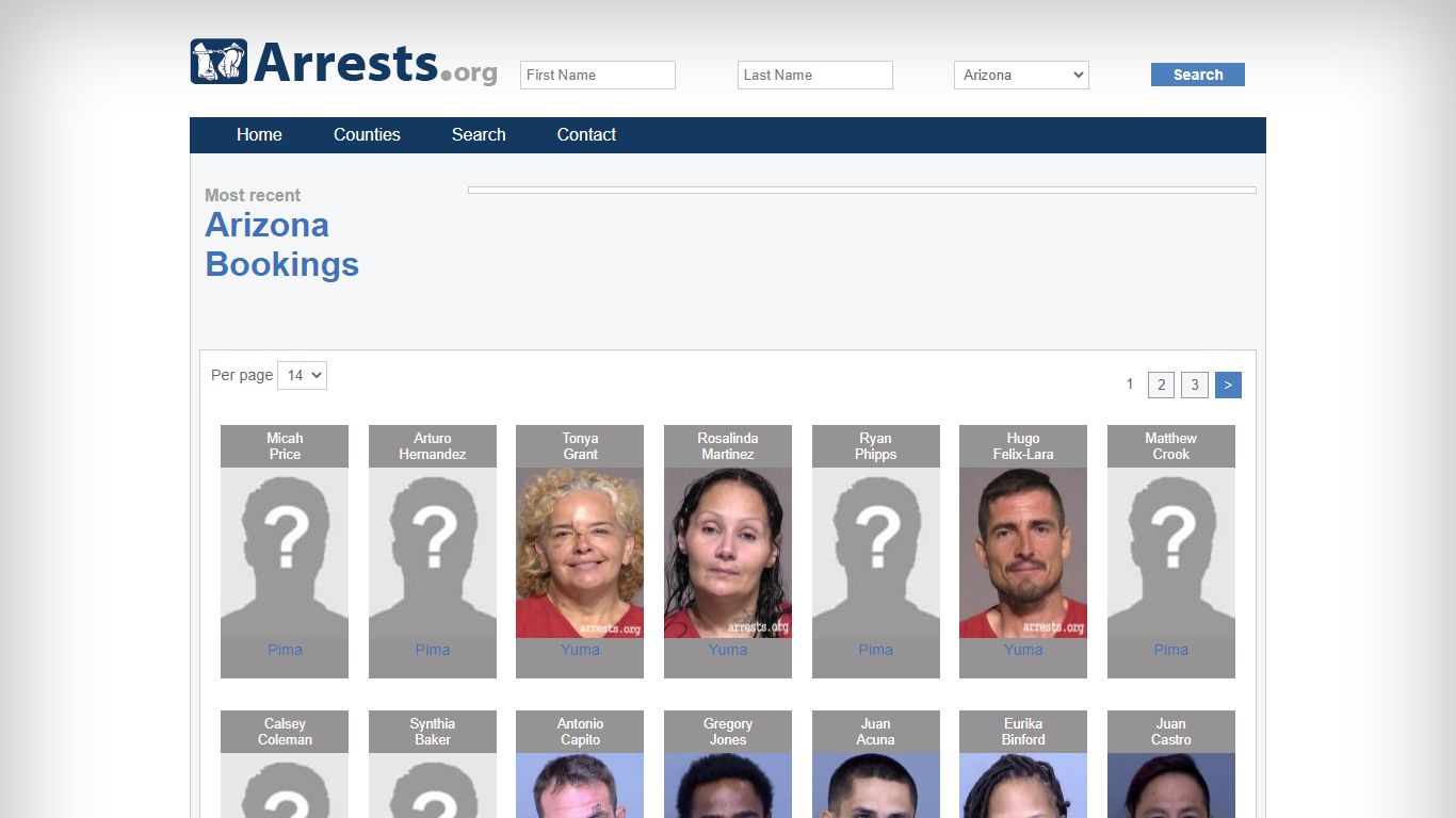 Arizona Arrests and Inmate Search